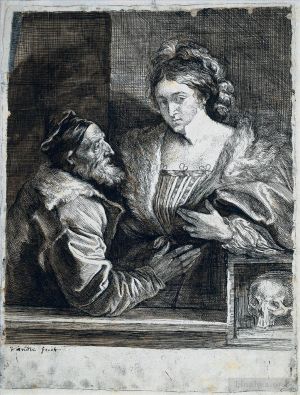 Sir Anthony van Dyck Werk - Tizians Selbstporträt mit einer jungen Frau