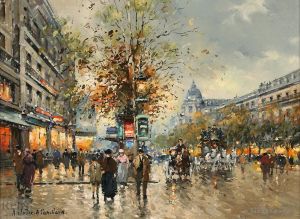 Antoine Blanchard Werk - Les Grands Boulevards