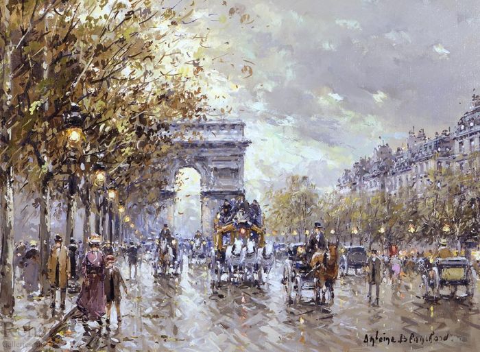 Antoine Blanchard Ölgemälde - Paris l Arc de Triomphe