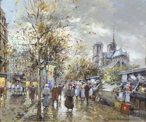 Antoine Blanchard Werk - Paris les bouquinistes