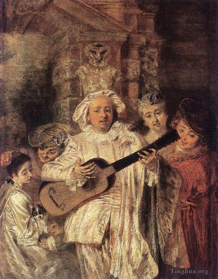 Jean-Antoine Watteau Ölgemälde - Gilles und seine Familie