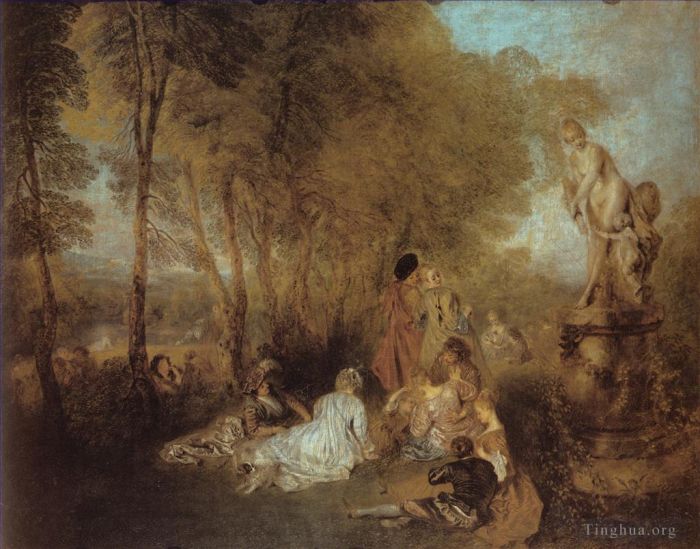 Jean-Antoine Watteau Ölgemälde - La Fete damour