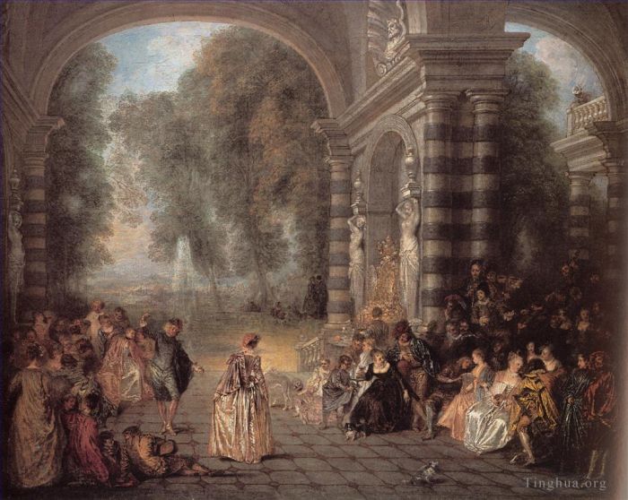 Jean-Antoine Watteau Ölgemälde - Les Plaisirs du bal