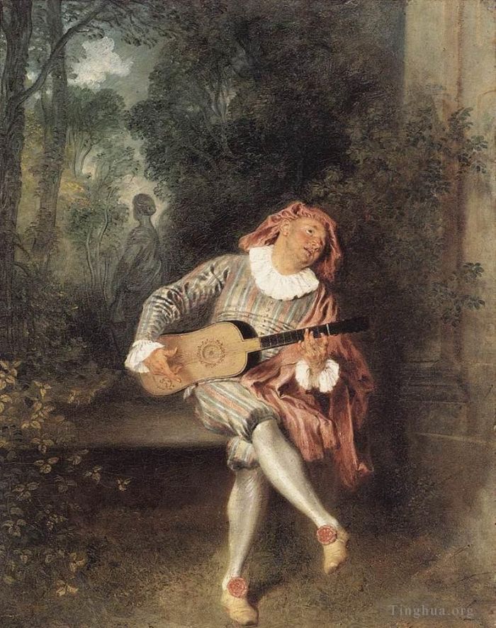 Jean-Antoine Watteau Ölgemälde - Mezzetin