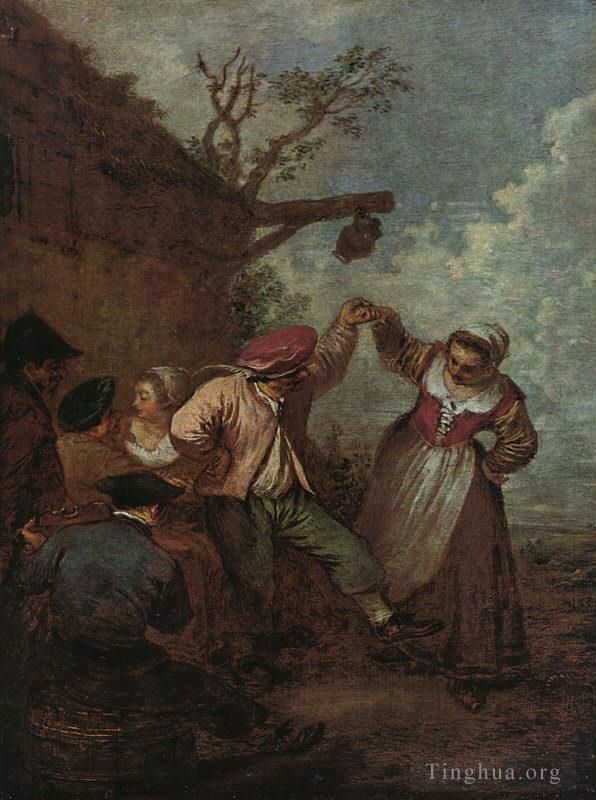 Jean-Antoine Watteau Ölgemälde - Bauerntanz