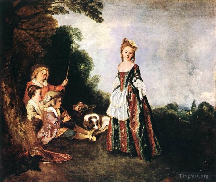 Jean-Antoine Watteau Ölgemälde - Der Tanz
