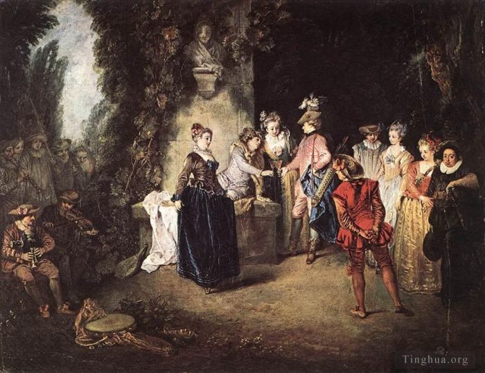 Jean-Antoine Watteau Ölgemälde - Die französische Komödie