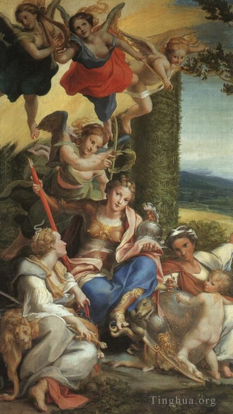 Antonio Allegri da Correggio Ölgemälde - Allegorie der Tugend