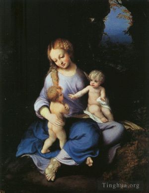 Antonio Allegri da Correggio Werk - Madonna und Kind mit dem jungen Heiligen Johannes