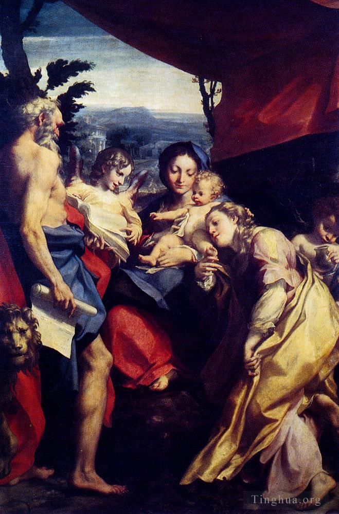 Antonio Allegri da Correggio Ölgemälde - Madonna des Heiligen Hieronymus