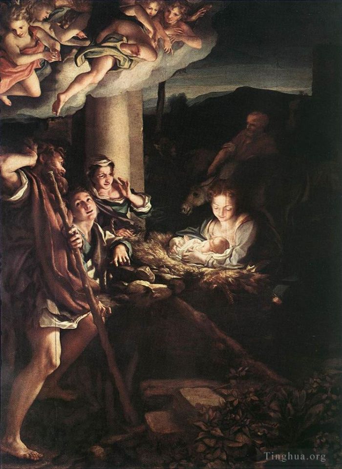 Antonio Allegri da Correggio Ölgemälde - Heilige Nacht der Geburt Christi
