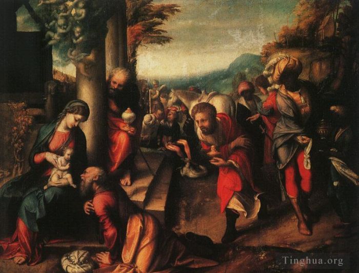 Antonio Allegri da Correggio Ölgemälde - Die Anbetung der Heiligen Drei Könige