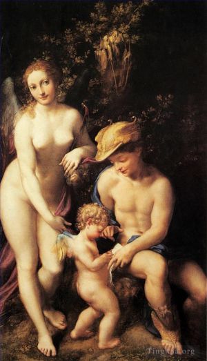 Antonio Allegri da Correggio Werk - Venus mit Merkur und Amor