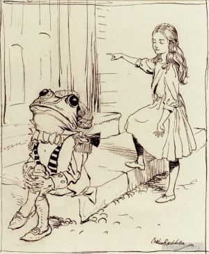 Arthur Rackham Werk - Alice und der Frosch Lakai