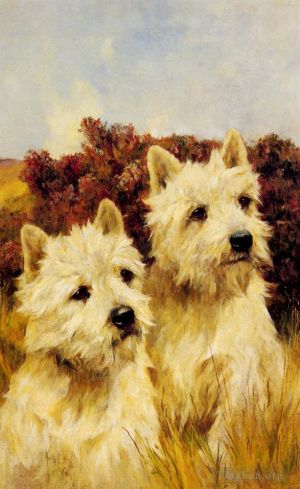 Arthur Wardle Werk - Jacque und Jean Champion Westhighland White Terrier