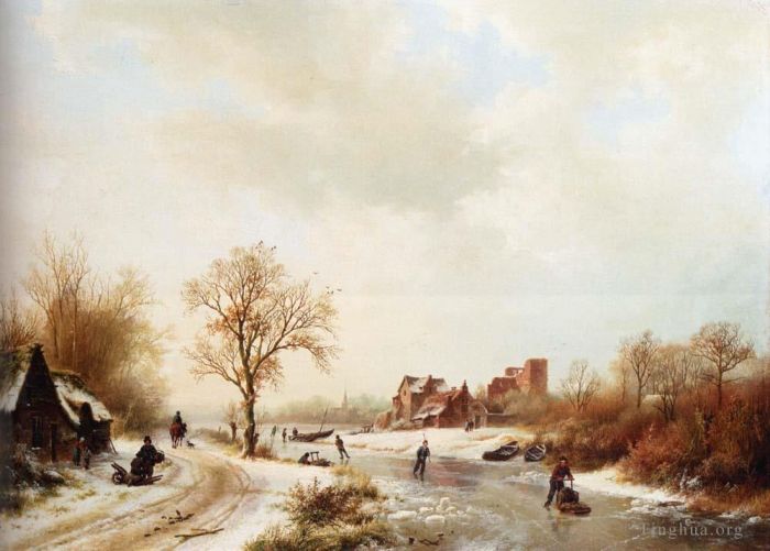 Barend Cornelis Koekkoek Ölgemälde - Winter