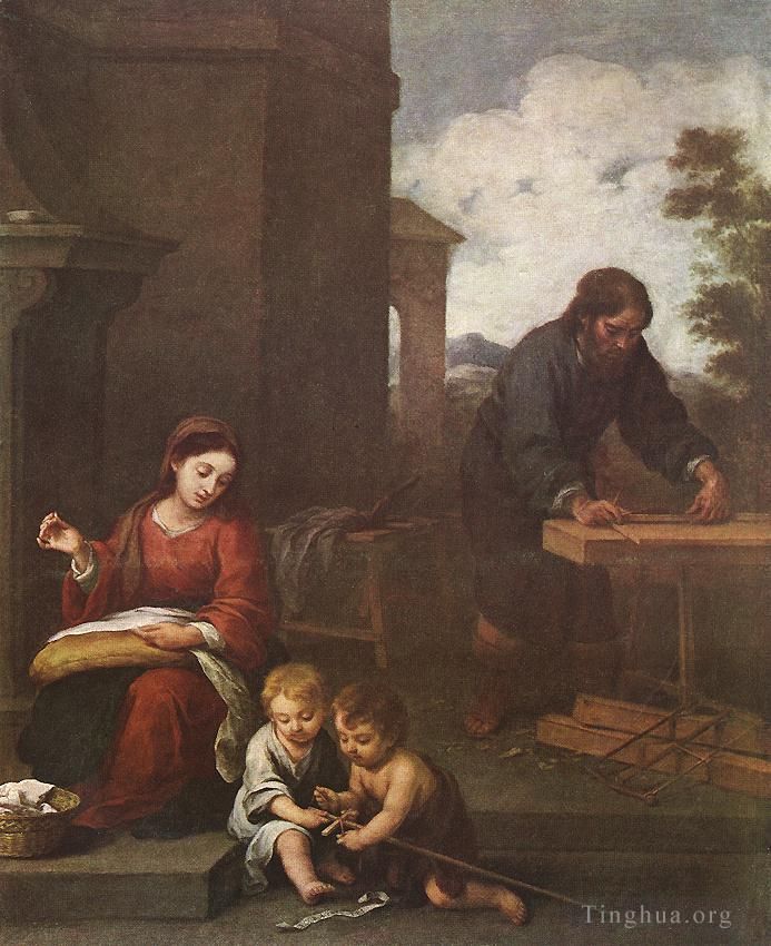 Bartolomé Esteban Murillo Ölgemälde - Heilige Familie mit dem Johannesknaben
