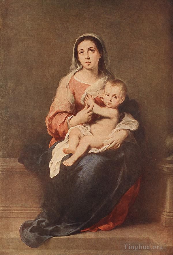 Bartolomé Esteban Murillo Ölgemälde - Madonna mit Kind 1670