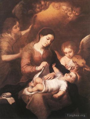 Bartolomé Esteban Murillo Werk - Maria und Kind mit musizierenden Engeln