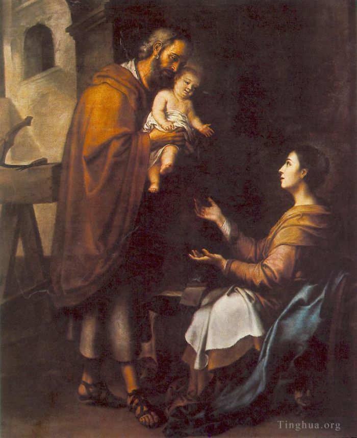 Bartolomé Esteban Murillo Ölgemälde - Die Heilige Familie 1660