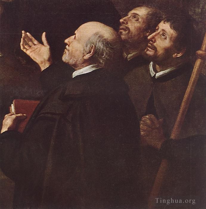 Bartolomé Esteban Murillo Ölgemälde - Das Jesuskind verteilt Brot an Pilger, Detail 1