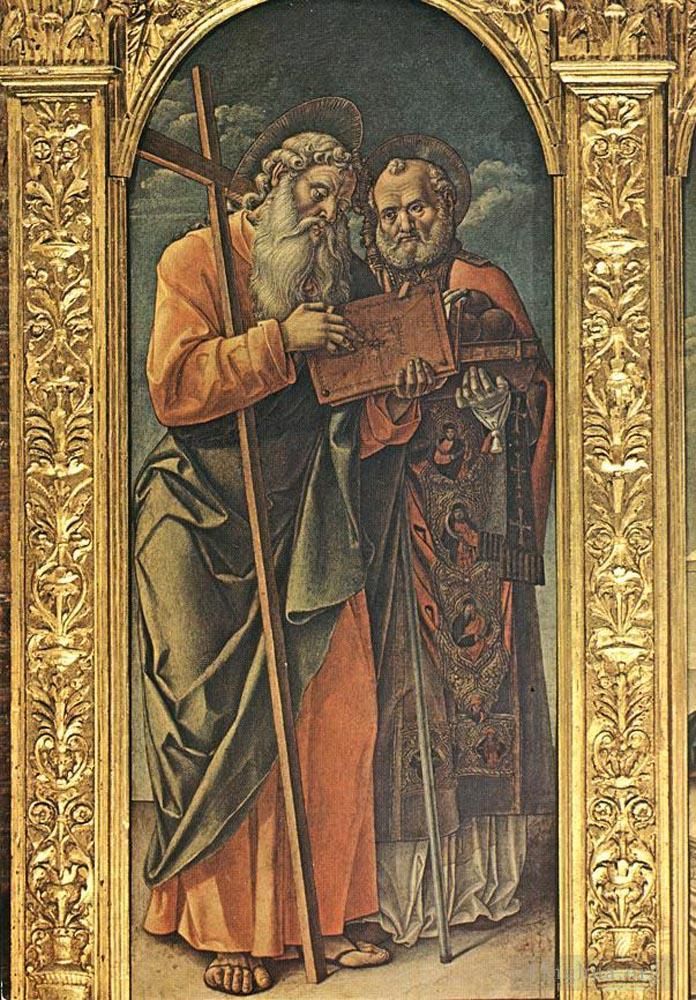 Bartolomeo Vivarini Andere Malerei - St. Andreas und Nikolaus von Bari