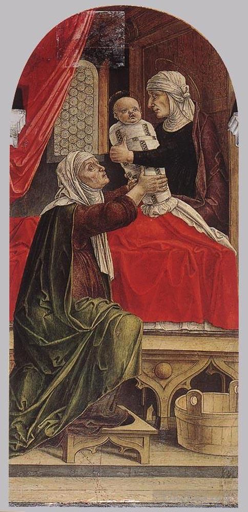 Bartolomeo Vivarini Andere Malerei - Die Geburt Mariens