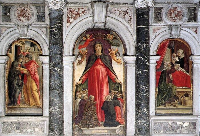 Bartolomeo Vivarini Andere Malerei - Triptychon 1473
