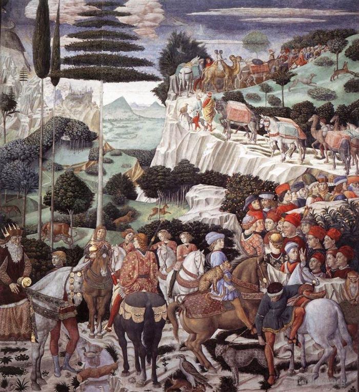 Benozzo Gozzoli Andere Malerei - Prozession des ältesten Königs an der Westwand