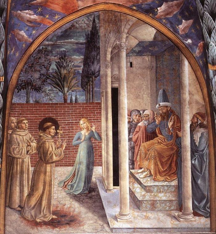 Benozzo Gozzoli Andere Malerei - Szenen aus dem Leben des Heiligen Franziskus, Szene 10, Nordwand