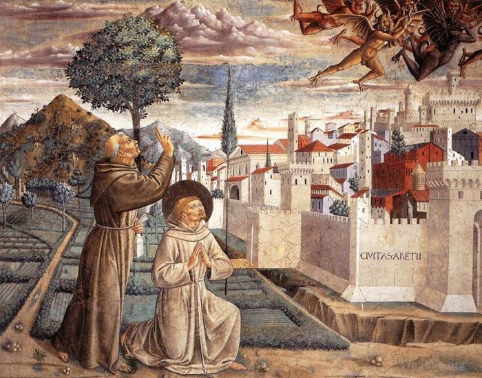 Benozzo Gozzoli Andere Malerei - Szenen aus dem Leben des Heiligen Franziskus, Szene 6, Nordwand