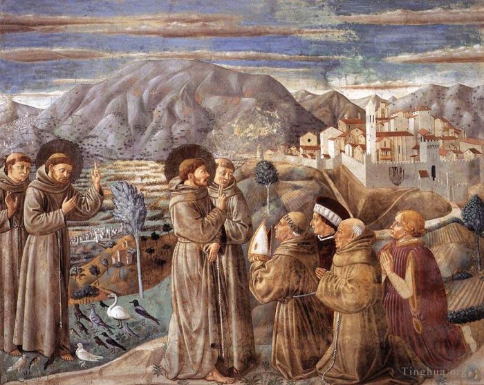 Benozzo Gozzoli Andere Malerei - Szenen aus dem Leben des Heiligen Franziskus, Szene 7, Südwand