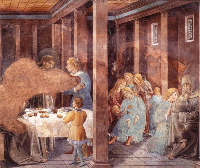 Benozzo Gozzoli Andere Malerei - Szenen aus dem Leben des Heiligen Franziskus, Szene 8, Südwand