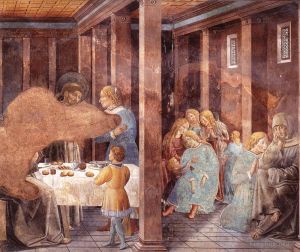 Benozzo Gozzoli Werk - Szenen aus dem Leben des Heiligen Franziskus, Szene 8, Südwand