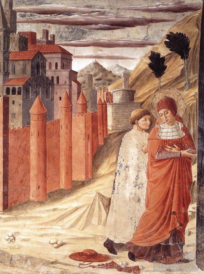 Benozzo Gozzoli Andere Malerei - Die Abreise des heiligen Hieronymus aus Antiochia