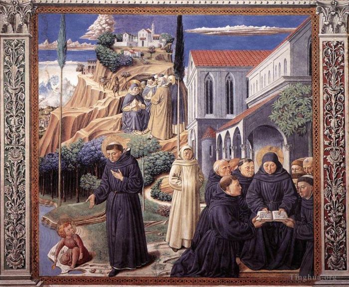 Benozzo Gozzoli Andere Malerei - Das Gleichnis von der Heiligen Dreifaltigkeit, Szene 12, Südwand