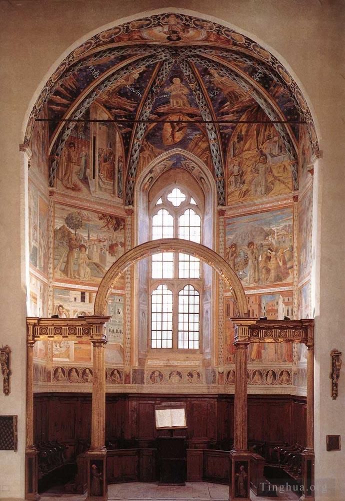 Benozzo Gozzoli Andere Malerei - Blick auf die Hauptapsidenkapelle