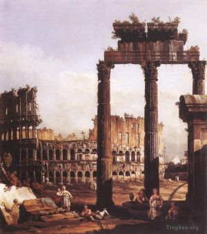 Bernardo Bellotto Werk - Capriccio mit dem Kolosseum