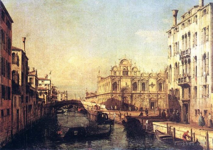Bernardo Bellotto Ölgemälde - Die Scuola von San Marco