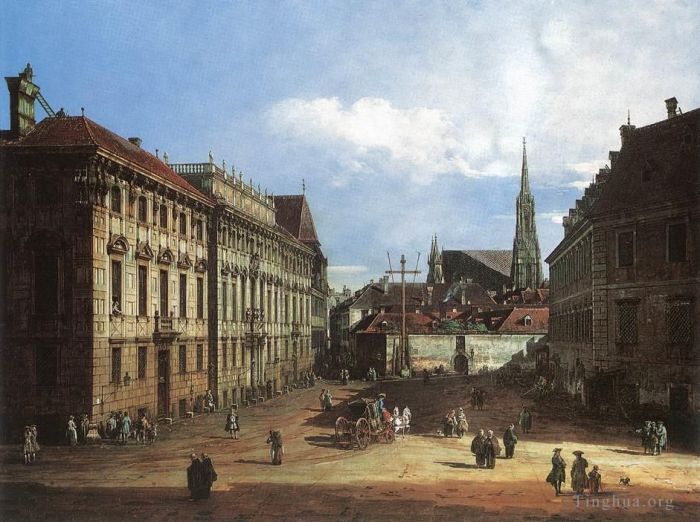 Bernardo Bellotto Ölgemälde - Wien Der Lobkowitzplatz