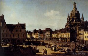 Bernardo Bellotto Werk - Blick auf den Neuen Markt in Dresden