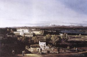 Bernardo Bellotto Werk - Blick Auf Die Villa Cagnola In Gazzada Bei Varese