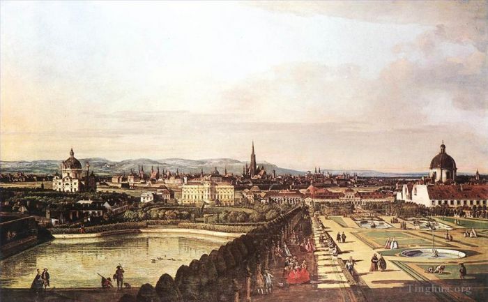 Bernardo Bellotto Ölgemälde - Blick auf Wien vom Belvedere