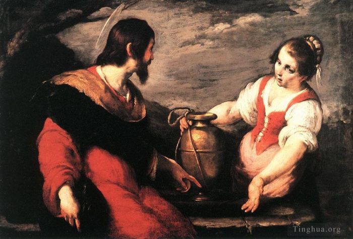 Bernardo Strozzi Ölgemälde - Christus und die Samariterin