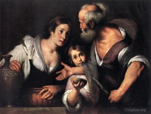 Bernardo Strozzi Werk - Prophet Elias und die Witwe von Sarepta