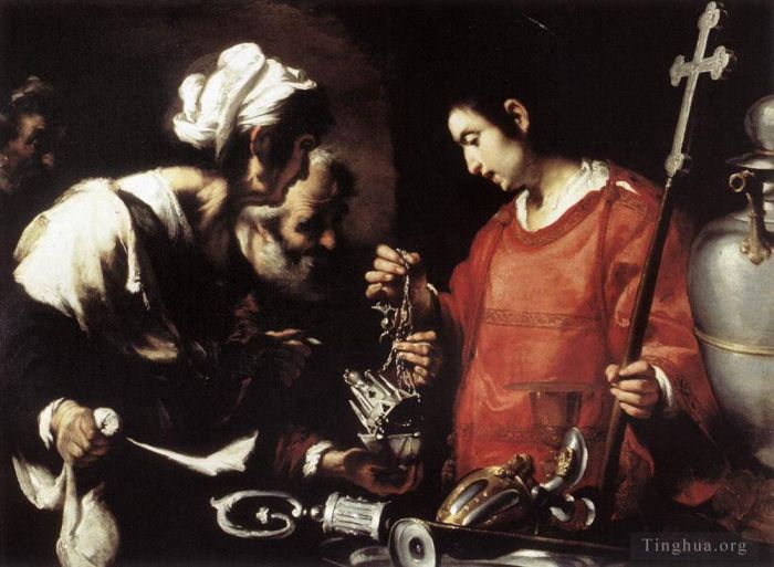 Bernardo Strozzi Ölgemälde - Die Wohltätigkeitsorganisation des Heiligen Laurentius