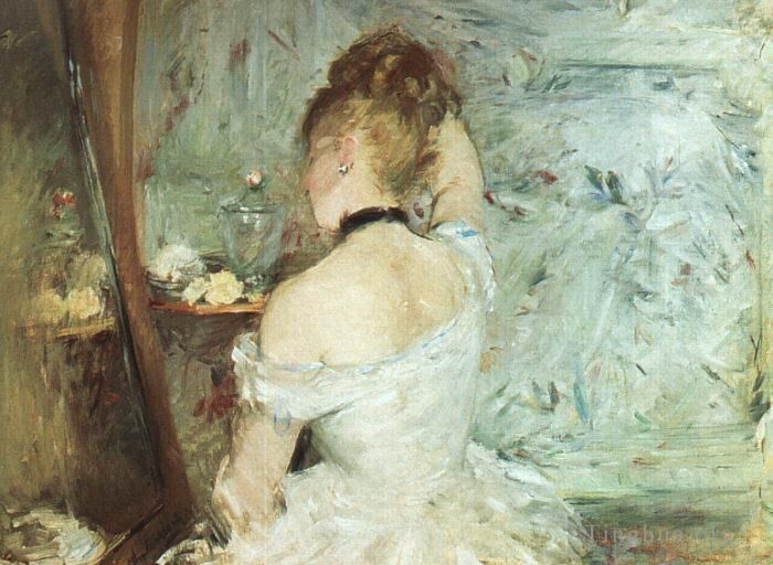 Berthe Morisot Ölgemälde - Eine Frau bei ihrer Toilette