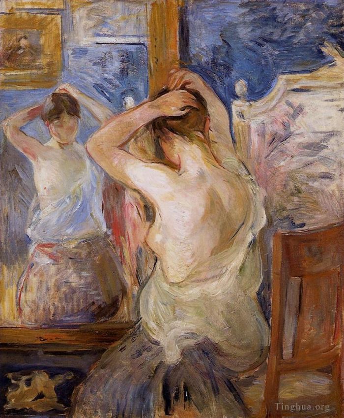 Berthe Morisot Ölgemälde - Vor dem Spiegel