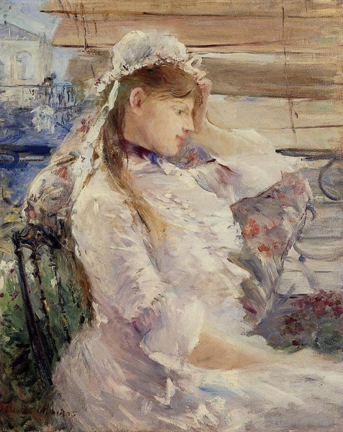 Berthe Morisot Ölgemälde - Hinter den Jalousien