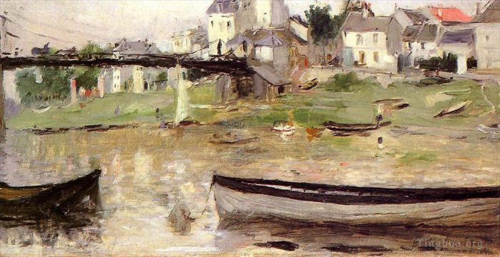 Berthe Morisot Ölgemälde - Boote auf der Seine